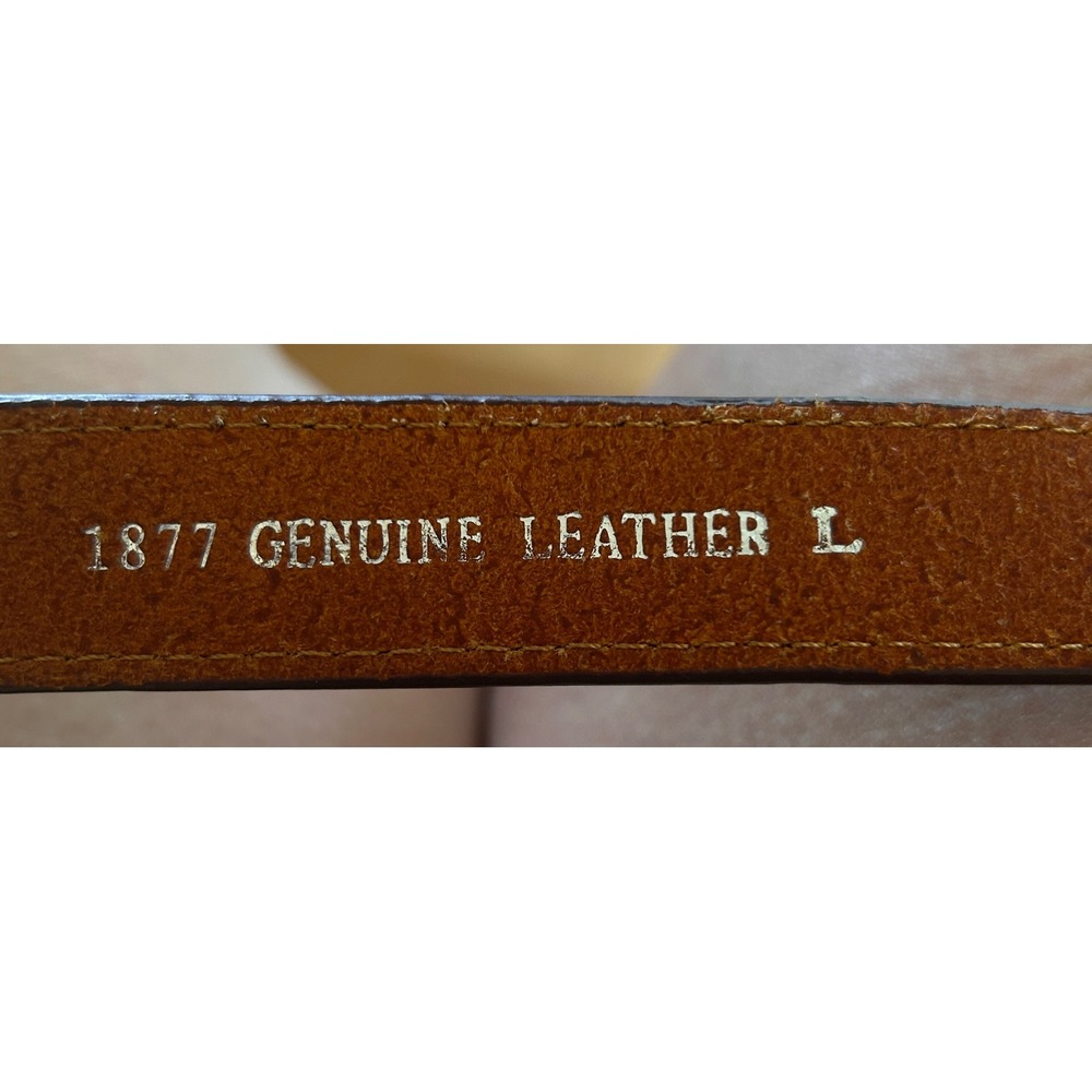Distressed Genuine Leather Large Brown Belt Southwestern Western Cowboy Handmade - Picture 4 of 5